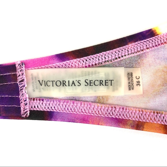 Victoria’s Secret Forever Sexy Watercolor Push-Up Bandeau Top & Foldover Bottom - Picture 5 of 10